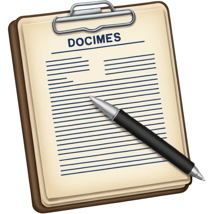 documents and personal license emoji