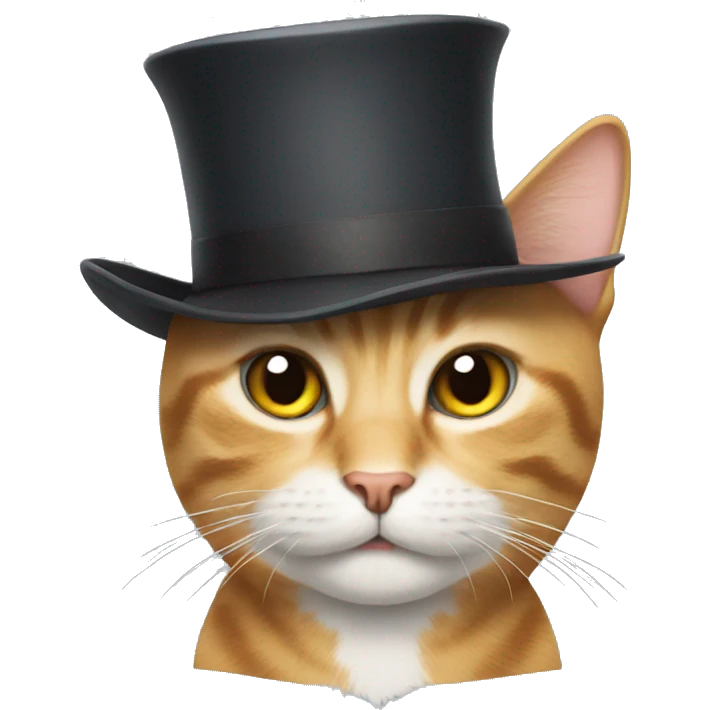 a cat with a hat emoji