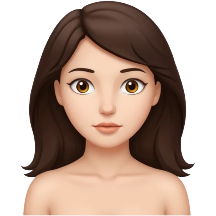 шатенка с голой грудью emoji