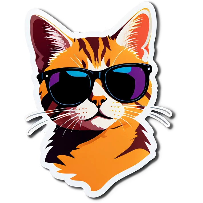 Cat with sunglasses emoji