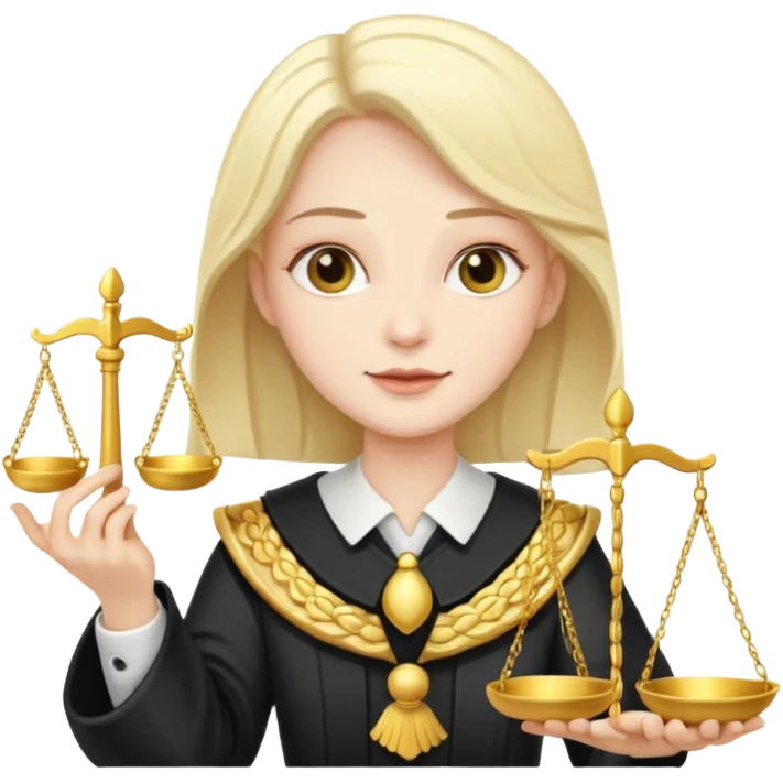 Fancy judge with golden scales emoji