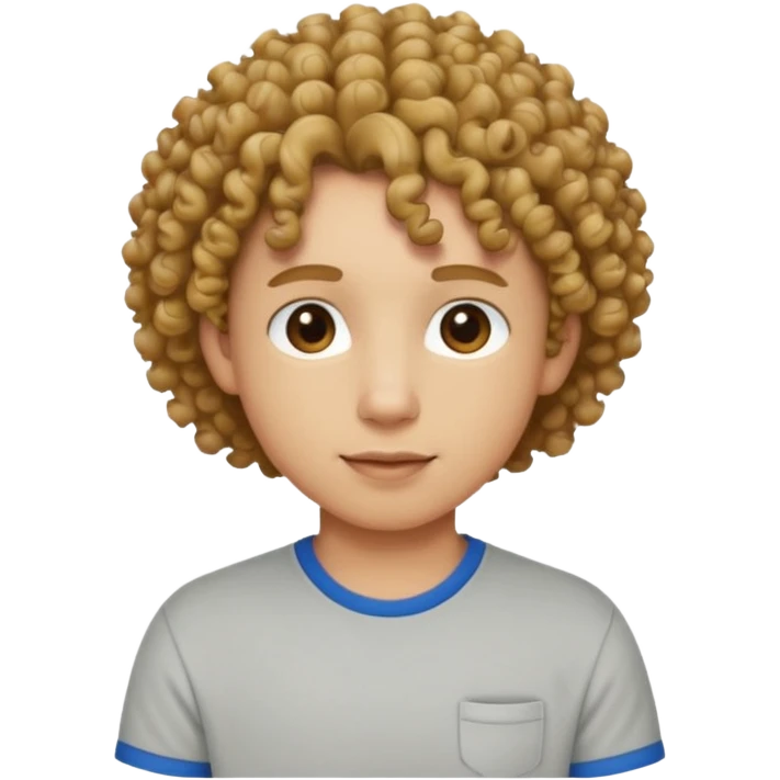 curly short hair animal with shirts  emoji