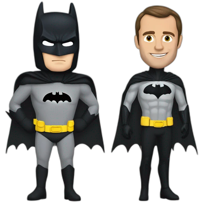 macron and batman emoji