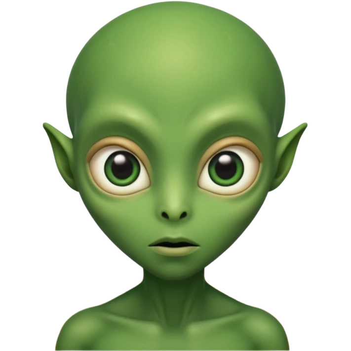 alien living in desert, just face  emoji