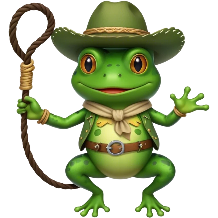Cowboy frog emoji