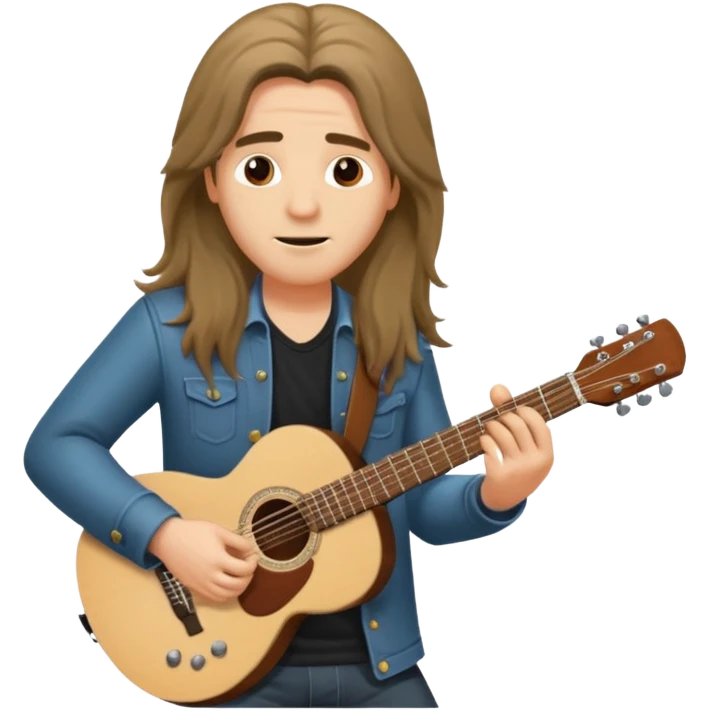 a long haired musician emoji