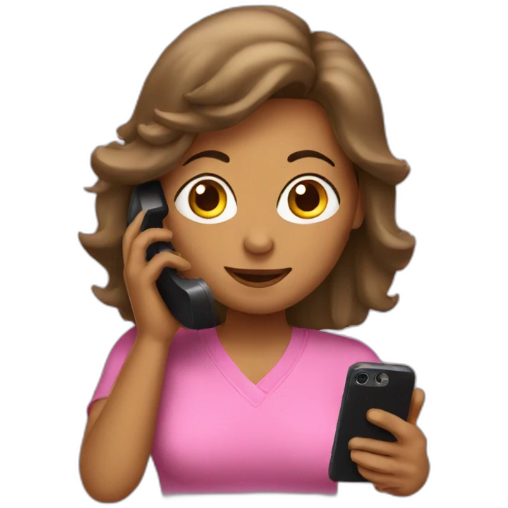 mom using a phone emoji