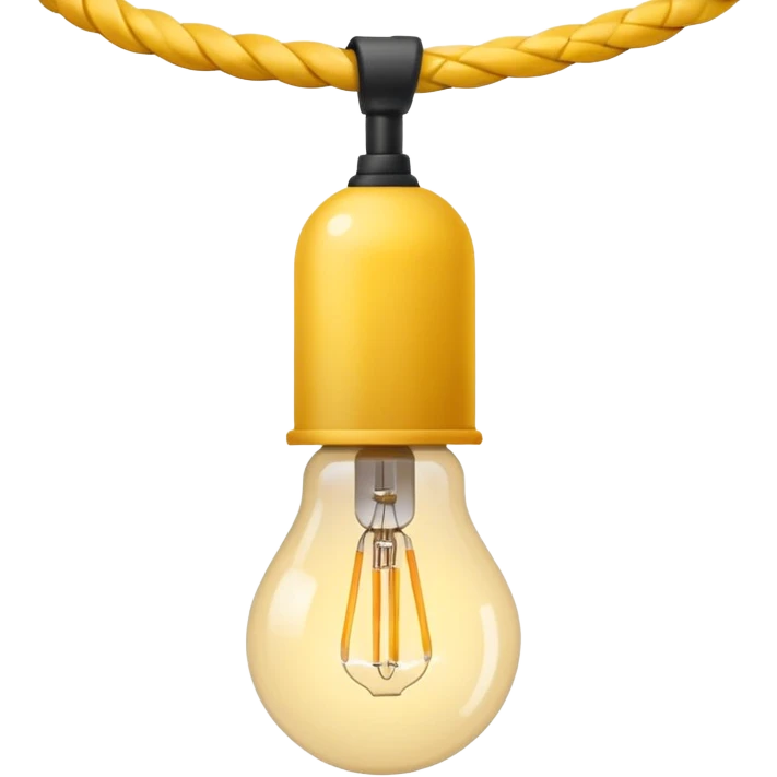 Hanging Light Cable yellow emoji