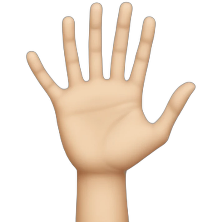 Open hand 50-50 emoji