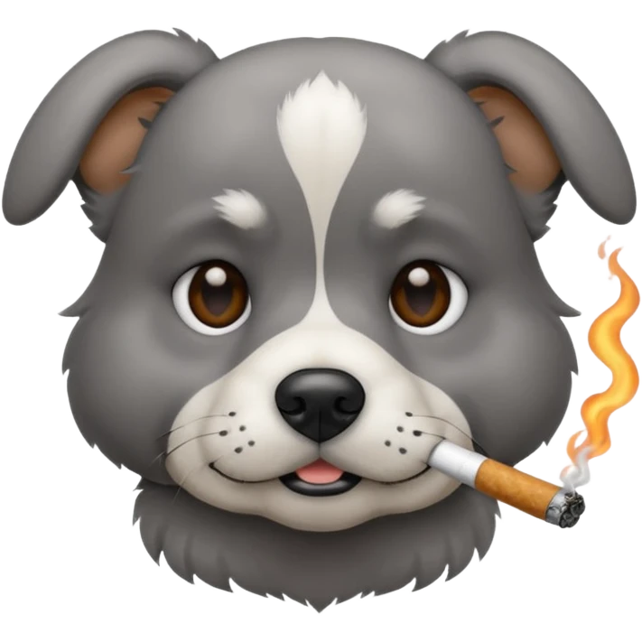 Dog smoking emoji