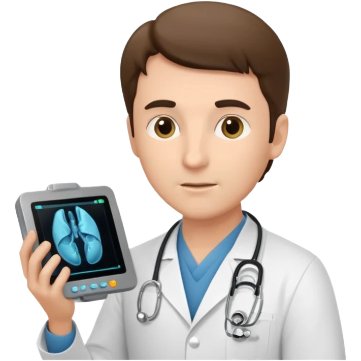 doctor learning to optimize an ultrasound study emoji