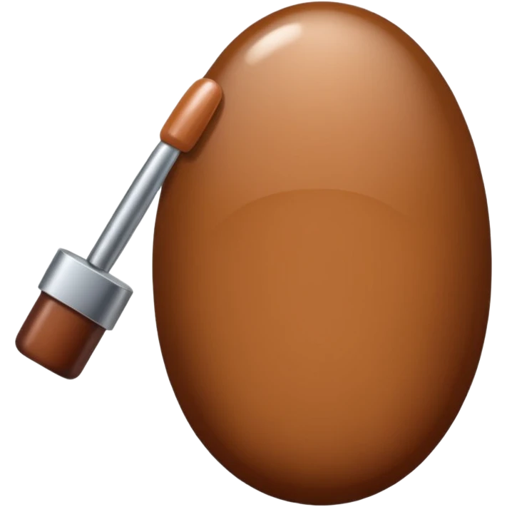 Unha marrom emoji