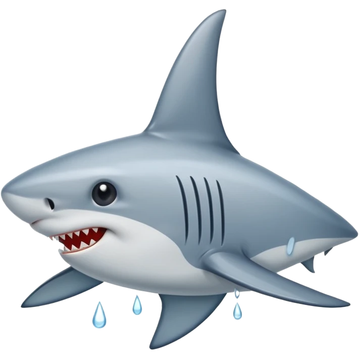 A shark fin out of water emoji