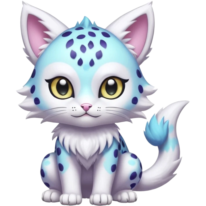 Pastel Shiny Cute Elegant Realistic Adorable Pretty Beautiful Meicoomon-Gatomon-Liepard-Pokémon-Digimon-Fakémon-fusion-hybrid-creature emoji