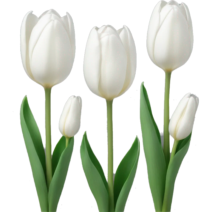 White tulips  emoji