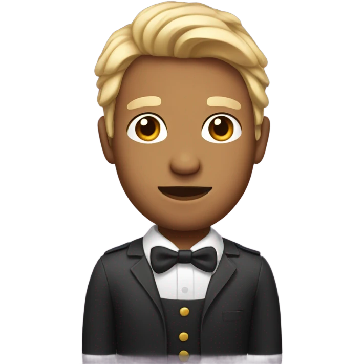 Man with a bow in hair emoji