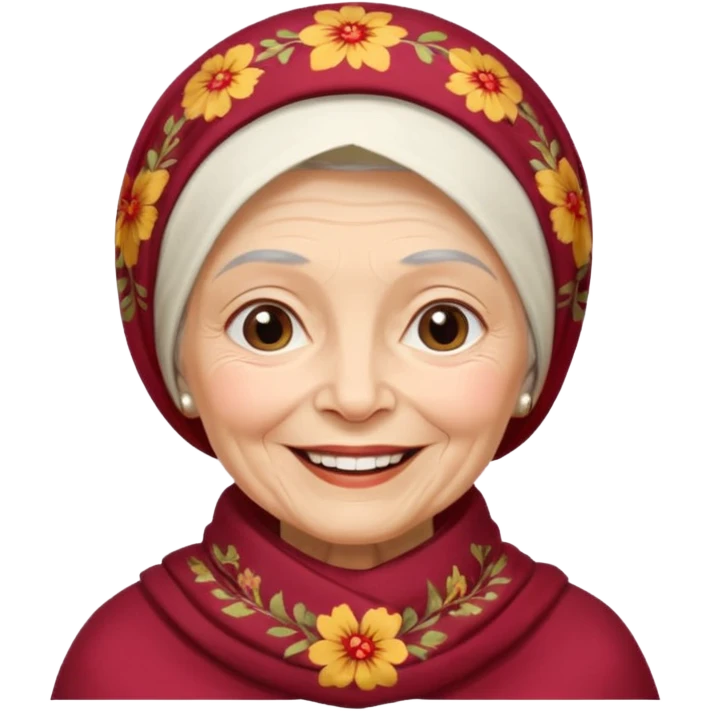 Старая женщина в традиционном платочке СССР emoji