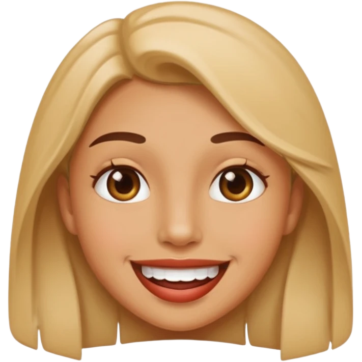 Smiling and with lip bit emoji