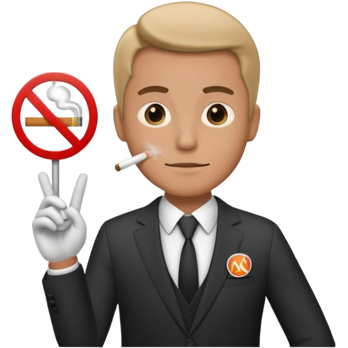 no smoking sign with a man emoji