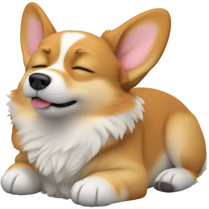 corgi sleeping emoji