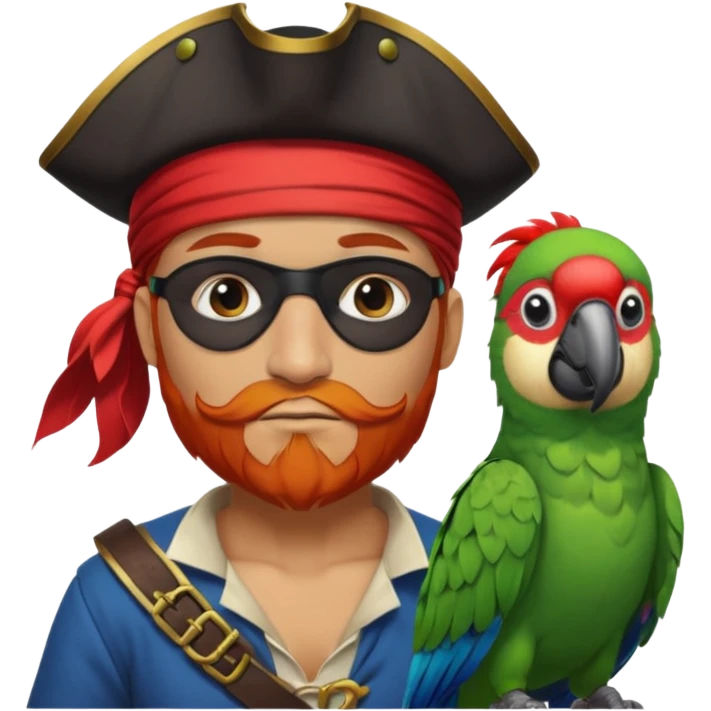 pirate and parrot emoji