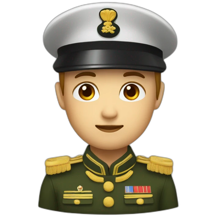 Militaire roux noir chinois  emoji