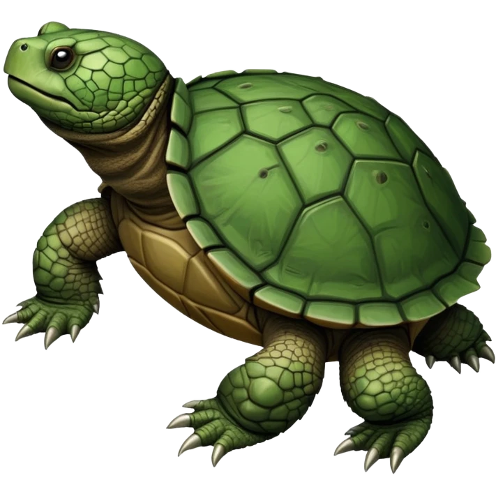 proportional snapping turtle emoji