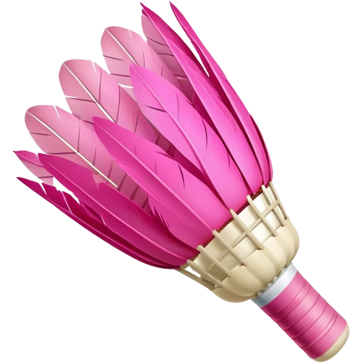 PINK BANDMINTON SHUTTLECOCK emoji