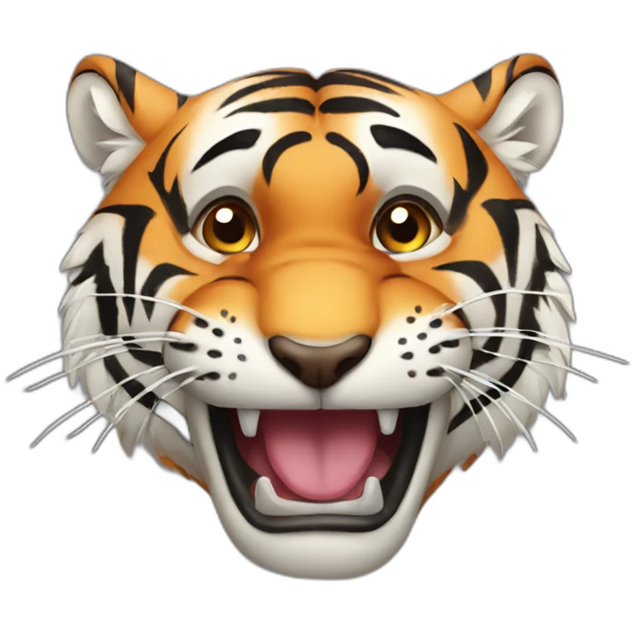Tiger licking emoji