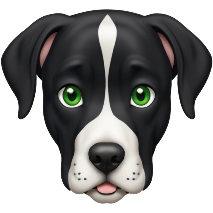 Black and white green dane with wiggling butt emoji