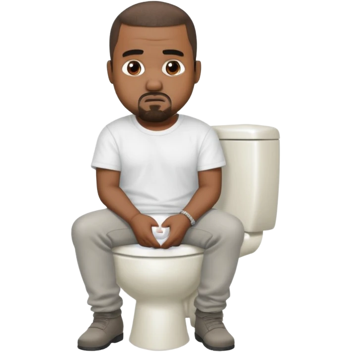 Kanye on toilet emoji