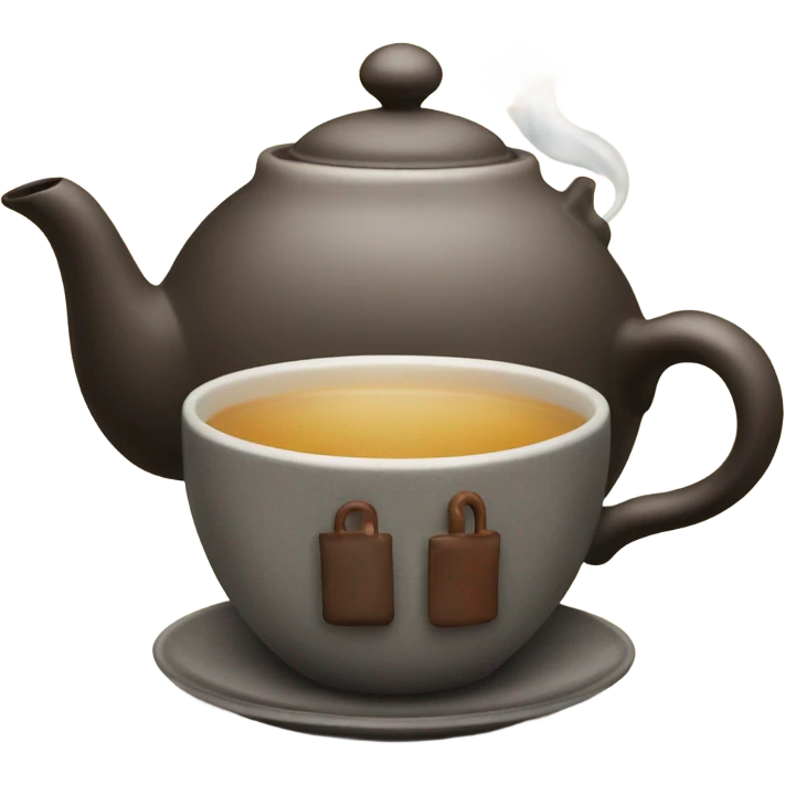 clocking tea emoji