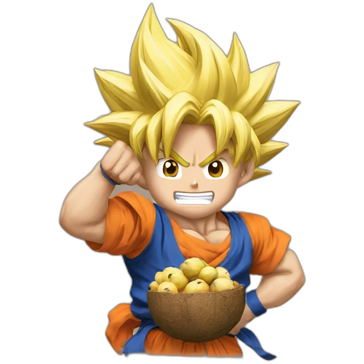 goku holding nuts emoji