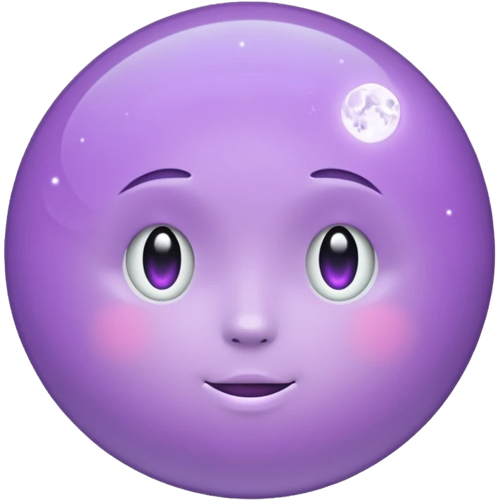 realistic looking lilac moon emoji