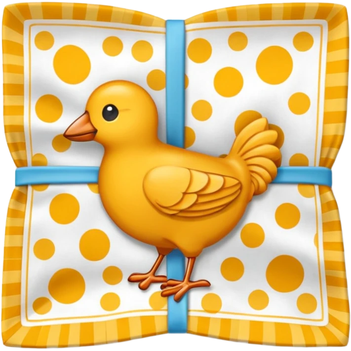 flapped patterned napkin emoji