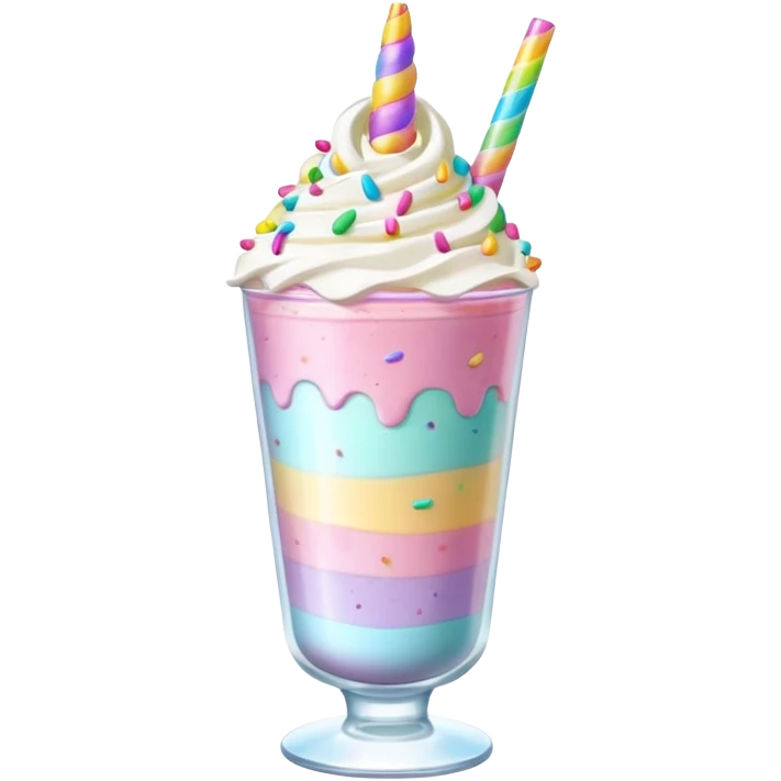 Rainbow Unicorn Milkshake emoji