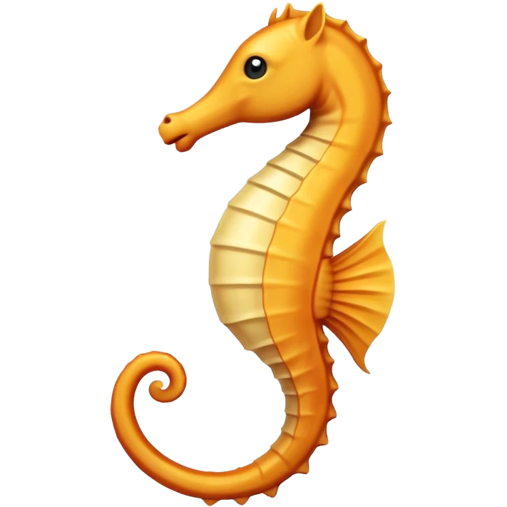 make a minimalist image of a sea horse and make it look like a J make the belly smaller and the tail longer emoji