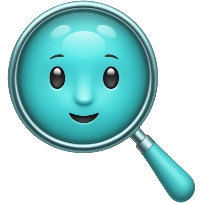 une loupe turquoise stp emoji