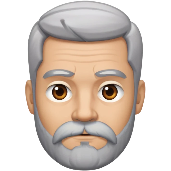 bad boy with mostly grey hair and a beard emoji