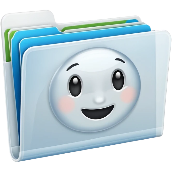 FAFSA plastic transparent white translucent folder emoji