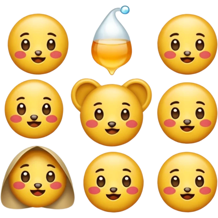 흰색의 파운데이션 퍼프 emoji