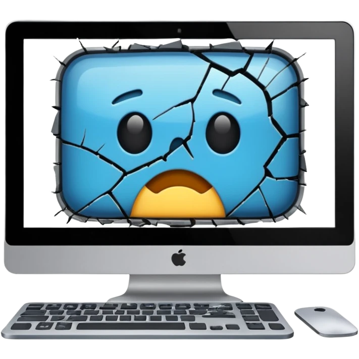 damaged computer emoji
