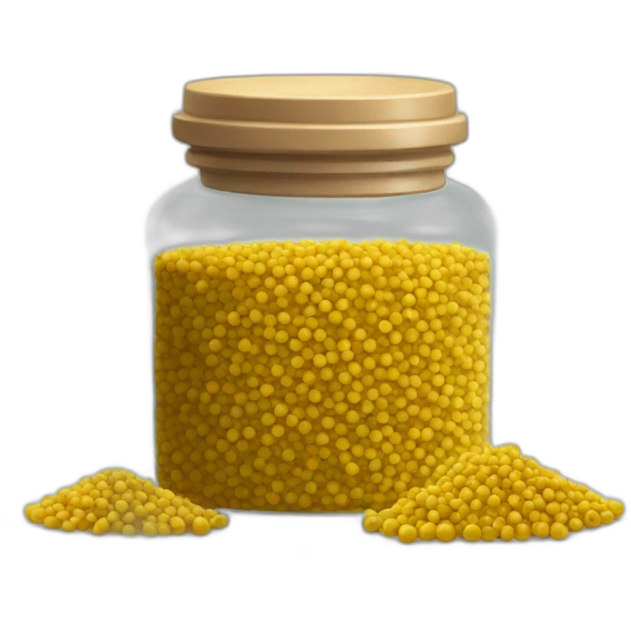 mustard seeds in a short jar emoji