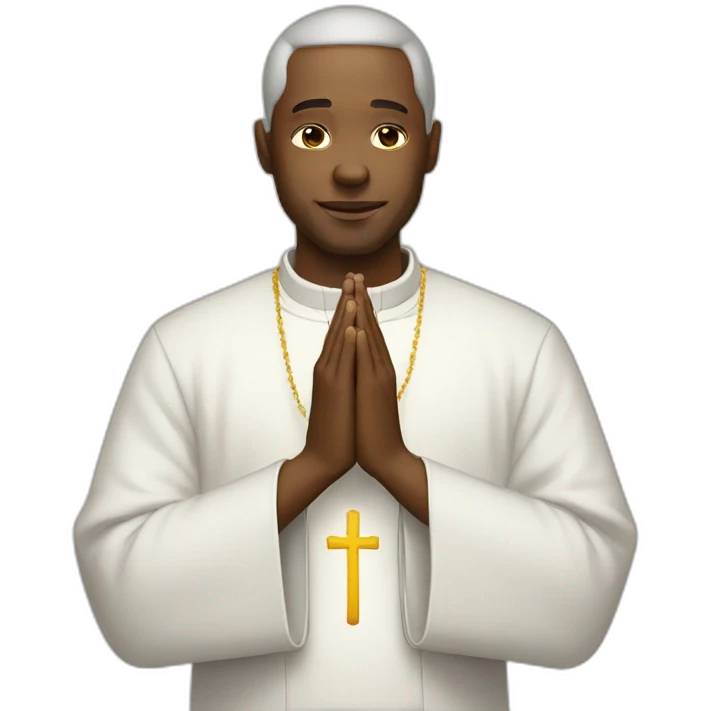 Priest in prayer emoji
