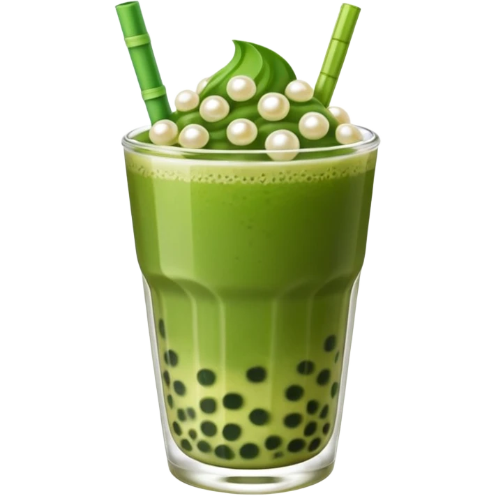 Matcha boba tea emoji