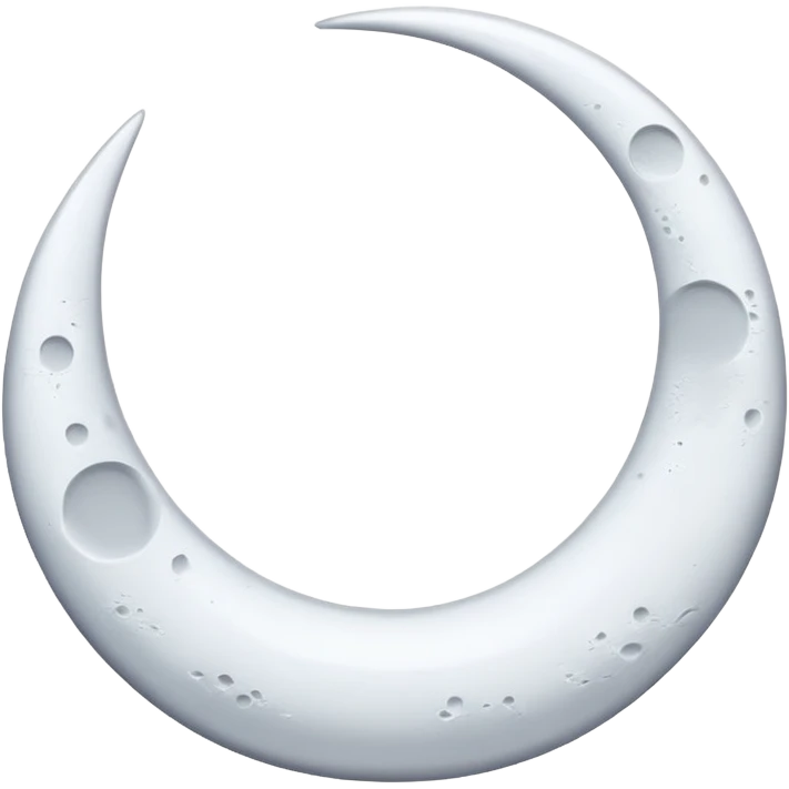 Thin moon just thin white  without face without anything emoji