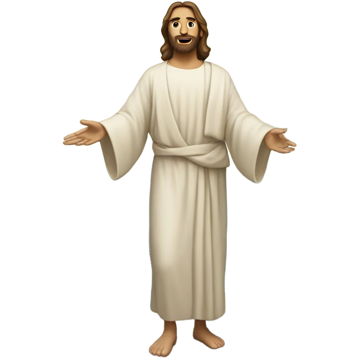 Jesus walks on a lake emoji