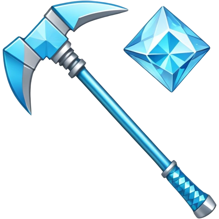 Minecraft diamond pickaxe emoji
