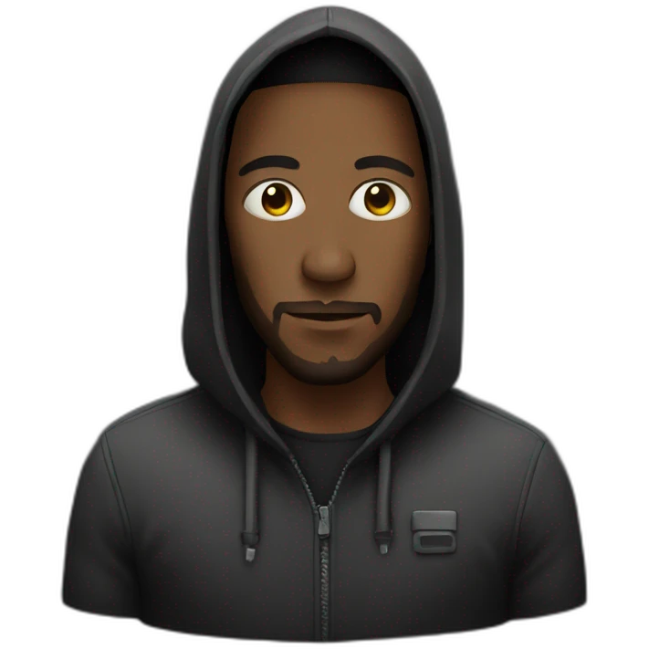 black hacker emoji