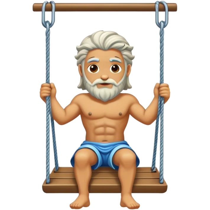 Zeus on a swing emoji